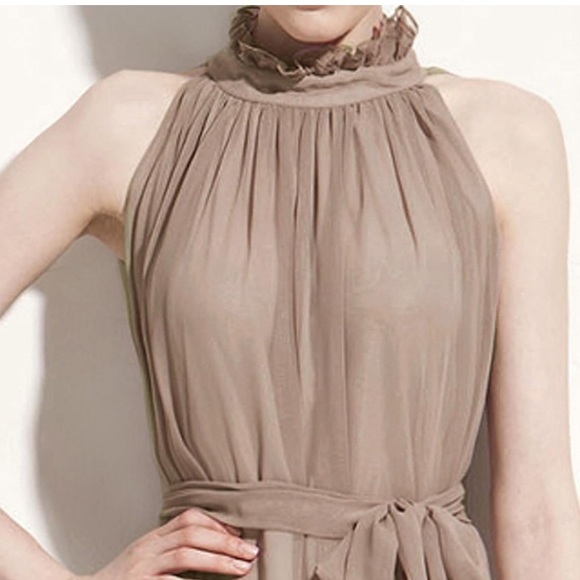 Chiffon Halter Neck Bridesmaids Dress - Picture 2 of 10